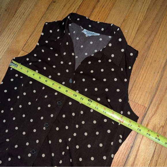Studio I vintage polka dotted button down dress - Picture 4 of 7